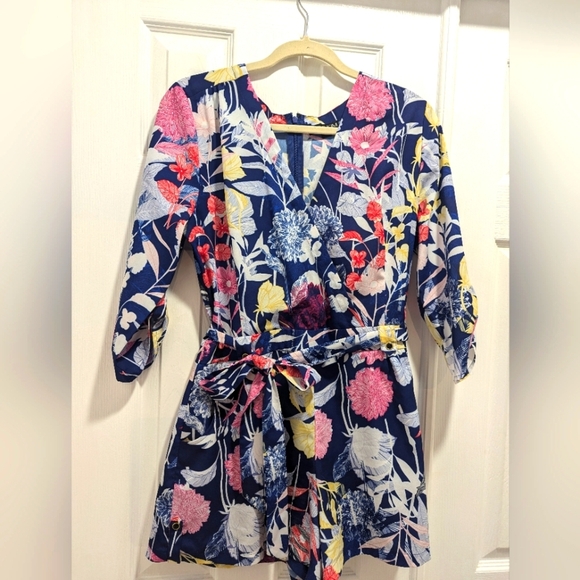 Yumi Kim Pants - Yumi Kim Floral Belted Romper w Pockets